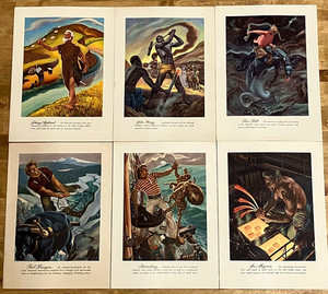 LOT SET of 6 - Vintage 1940s Wm. S. Merrell Pharmaceutical Advertising Ephemera