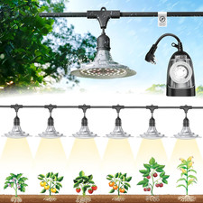 Outdoor Grow Lights with Timer, Full Spectrum Greenhouse Grow Lights with Timer