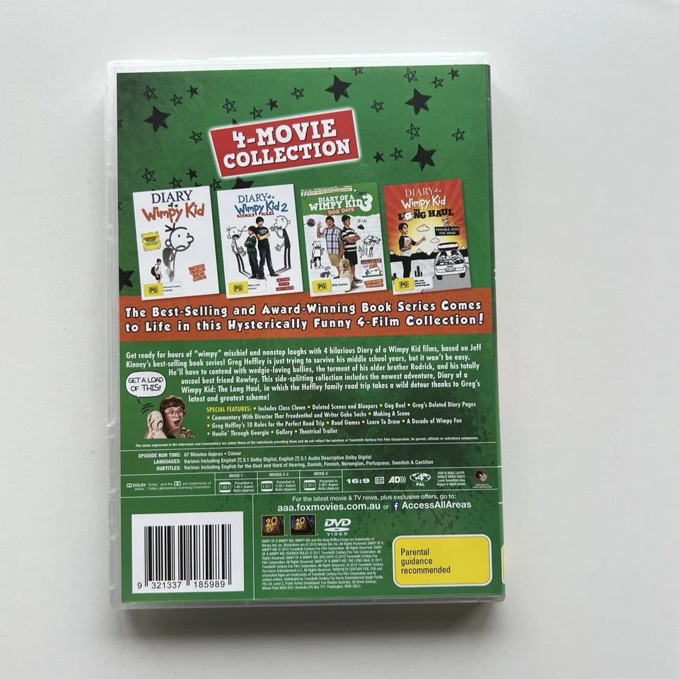 Diary of a Wimpy Kid | 4 Pack (Box Set, DVD, 2017) - Image 2 of 4