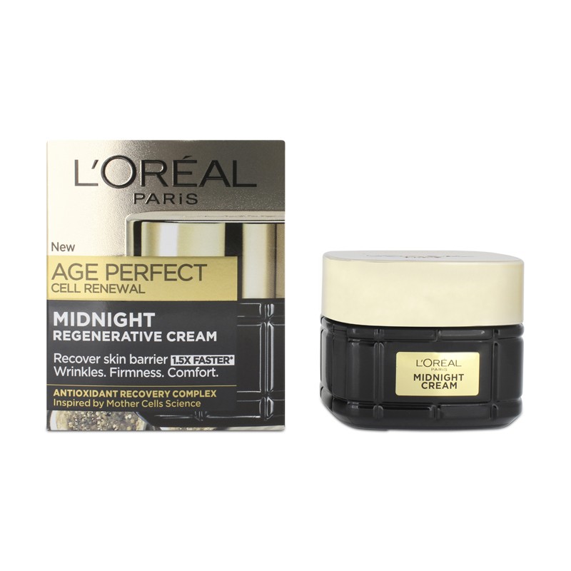 L'oréal Paris Cream Cell Renew Midnight – 50Ml | Overnight Nourishment | Smooths Fine Lines | Revives Radiance - Image 2