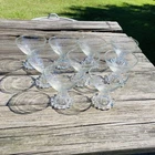 Set of 9pcs Vintage Anchor Hocking Boopie Bubble Bottom 6oz Sherbet Glasses