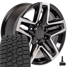Set4 Oe Wheels Cv34b 18x8.5 Black Rims 27565r18 At Tires Tpms 6x139.7 Set4 Oe Wheels Cv34b 18x8.5 Black Rims 27565r18 At Tires Tpms 6x139.7
