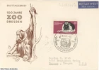 1961 East Germany DDR Zoo Dresden First Day Cover Airmail To USA