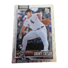 2026 Topps Series 1 Grant Taylor RC Silver Crackle Foil #49 White Sox