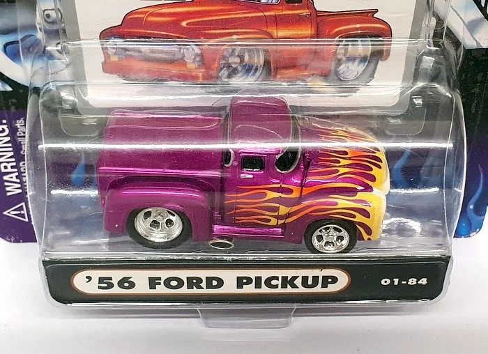 Muscle Machines 1/64 Scale 71151 01-84 - 1956 Ford Pick-Up Truck Purple & Flames - Image 4 of 4