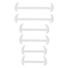 24Pcs No Tie Shoelaces, Silicone Slip on Elastic Dress Shoe Laces, White