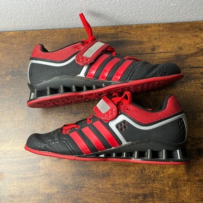 Adidas Adipower Weightlifting Shoes Red Black Mens 7.5 Training Powerlift Gym
