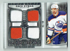 24-25 UD Upper Deck The Cup Foundations  Zach Hyman  /49  Quad Jerseys