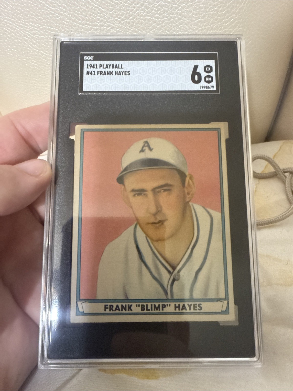 1941 Play Ball Frank Blimp Hayes #41 SGC 6 Philadelphia Athletics 5xAS Catcher