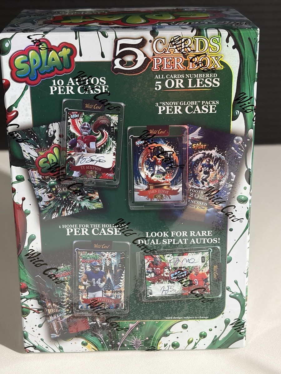 2025 Wild Card Holiday Edition Splat Football Hobby Box - 5 Cards