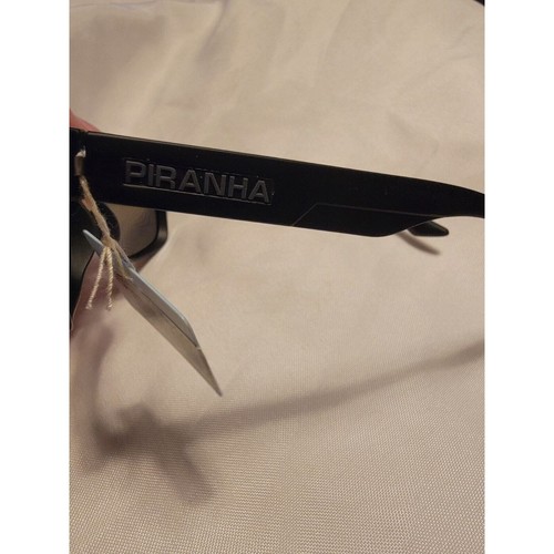 Piranha Premium Sunglasses Black Frames Green Lenses Style # 60140 - Picture 4 of 5