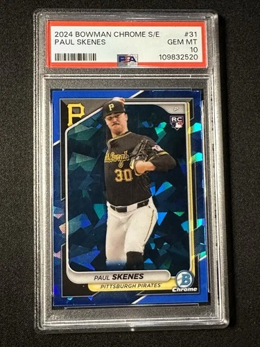 PAUL SKENES 2024 Bowman Chrome SAPPHIRE #31 RC PSA 10 💎