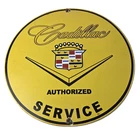 Vintage Cadillac Service Sign - Gas Dealership Sales Automobiles Porcelain Sign