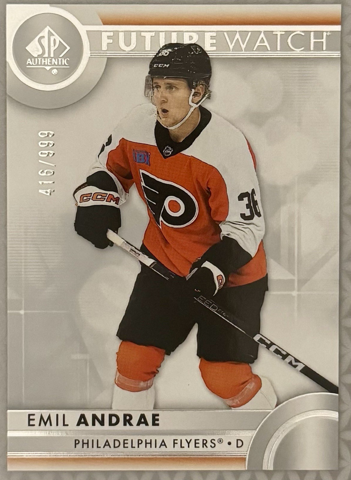 Emil Andrae 2023-24 SP Authentic Future Watch 416/999 #182 Rookie RC