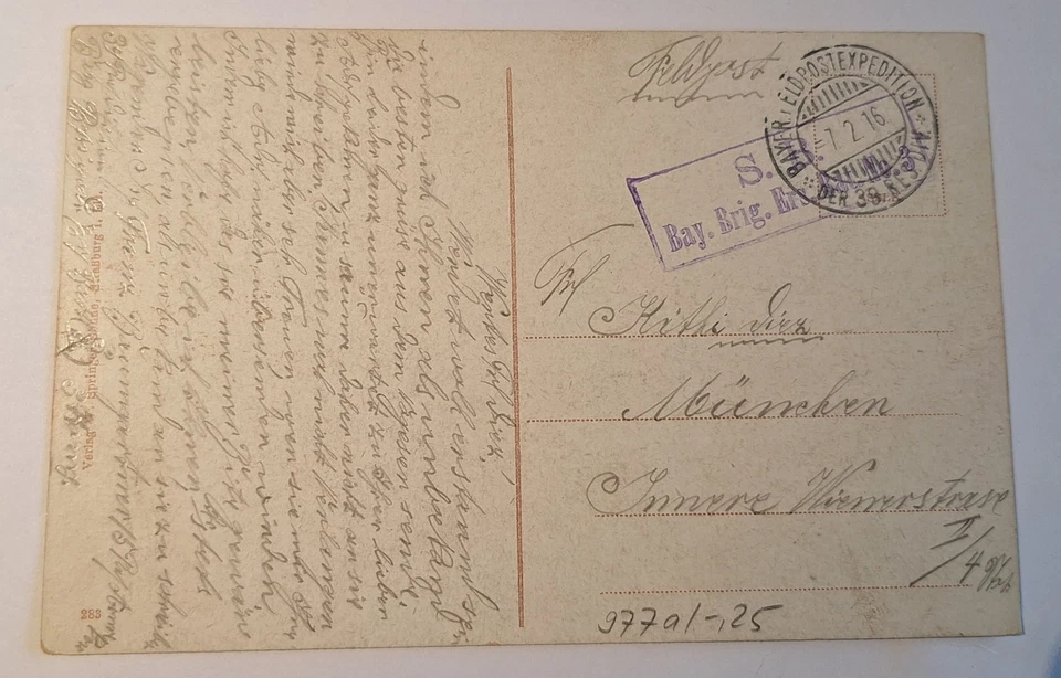 Feldpostkarte 1916 Urbeis Hochvogesen Kaysersberger Tal Stempel 39. Res. Div. - Bild 2 von 2