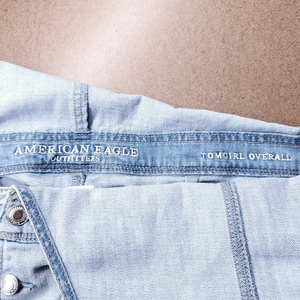 Pantalones de mujer American Eagle Tomgirl S azul claro desgastado Cottagecore Foto 4 de 4