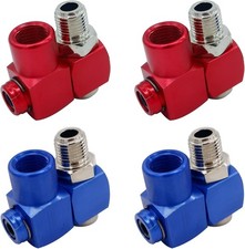 4Pcs 360 Degree Swivel Air Hose Connector 1/4  Industrial 1/4 inch, Silver