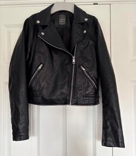 Great little Women’s Black Bikers  Jacket Size 10 Faux Leather