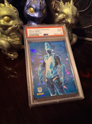  2021 Panini Fortnite Snow Drift USA Cracked Ice PSA 9 