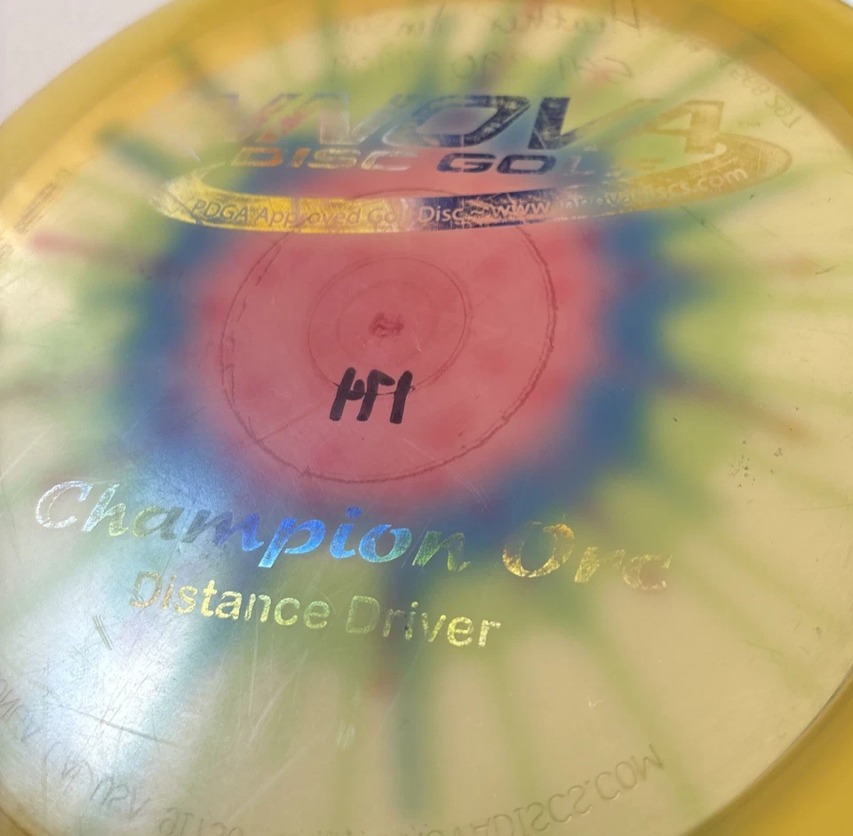 Innova Champion Orc PFN w/ Patent # Penned Tie Dye I Dye 174g Used - Image 2 of 4