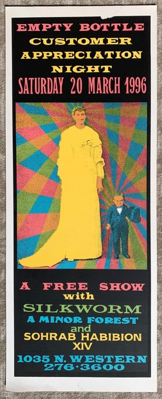 SILKWORM Empty Bottle Chicago 1996 Free Show Rock Concert Steve Walters Poster