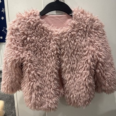 Matalan Mädchen rosa Teddy flauschige Kunstfell Jacke Mantel Alter 4-5 Jahre