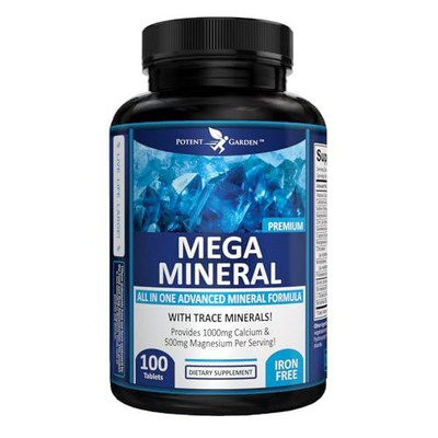 Potent Garden Mega Mineral Supplement Complete Mineral Complex with Calcium Zinc