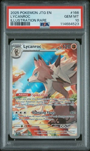 Lycanroc 166/159: Journey Together Holo PSA 10 Pokémon TCG