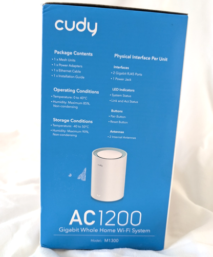 Cudy AC1200 Gigabit Whole Mesh WiFi Sys Dual Band WiFi Extender Gigabit Pro NEW - Picture 2 of 4