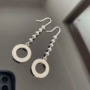 Boucles d'oreilles GUCCI, chaîne boule, argent, accessoires femme, Du Japon, y5941