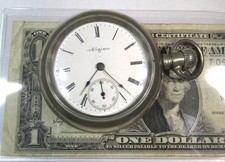 Antique Elgin National Pocket Watch 18 Size Beautiful Demasking RUNS ETC10846