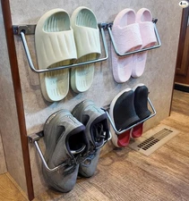 Wall Mounted Shoe Storage Rack Foldable Accessories for Inside Organizer 12" A