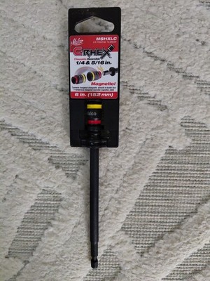 Malco MSHXLC 6-inch Reversible and Cleanable 1/4'' and 5/16'' Magnetic Hex Driver