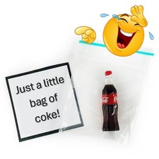 10 x Joke Bag A Little Bag Of Coke Joke Novelty Funny Birthday Stag Gift
