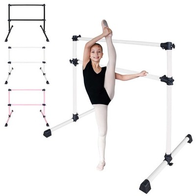 4FT White Ballet Barre With Adjustable Range Of 6.7-46 Inches For Dance Practice