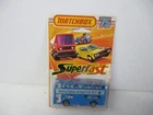Matchbox Lesney Superfast SF17 Londoner- BLUE "ARAL", charcoal base, carded