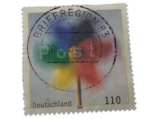 Briefmarke Deutschland 110 Pfennig Post 2000 gestempelt Mehrfarbig
