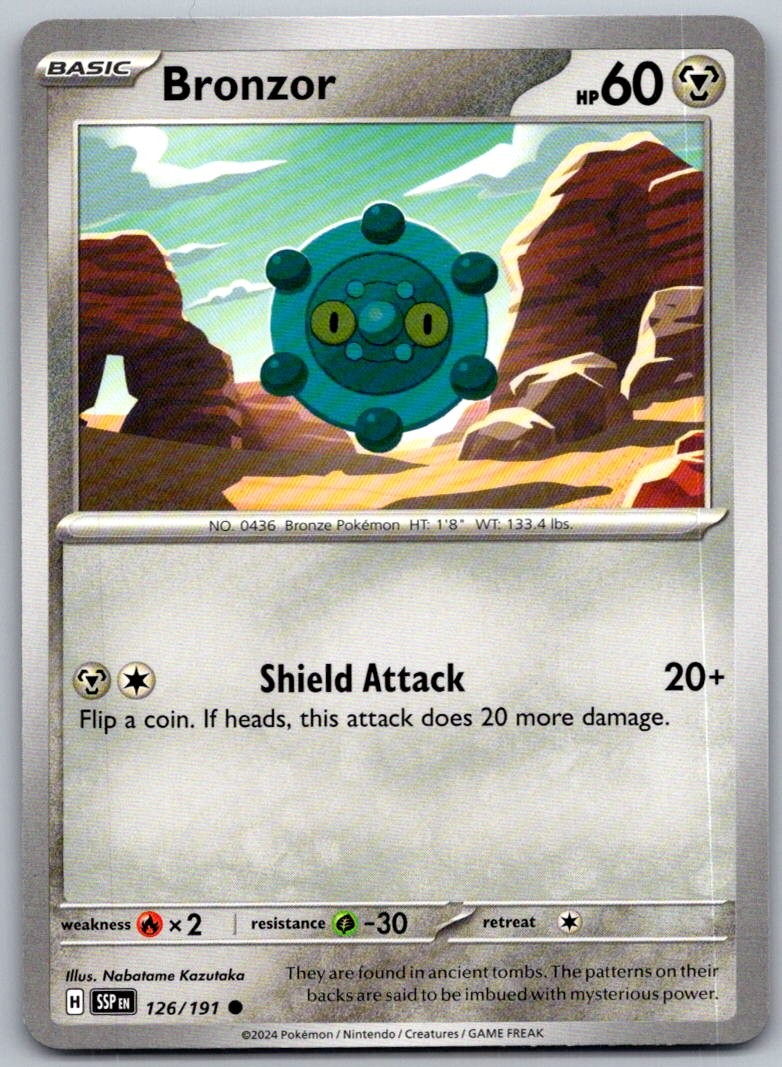 Bronzor 126/191 Common Surging Sparks Pokemon Lightly Played