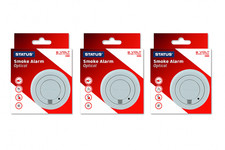 Status Optical Smoke Alarm – Photoelectric 9V Battery Fire Detectors Set of 3