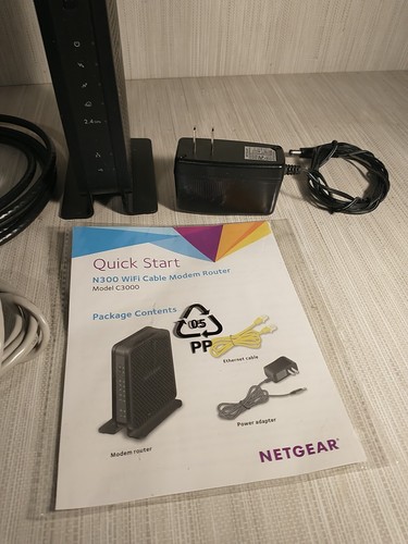 NETGEAR N300 Wifi Cable Modem Router DOCSIS 3.0 - Picture 3 of 7