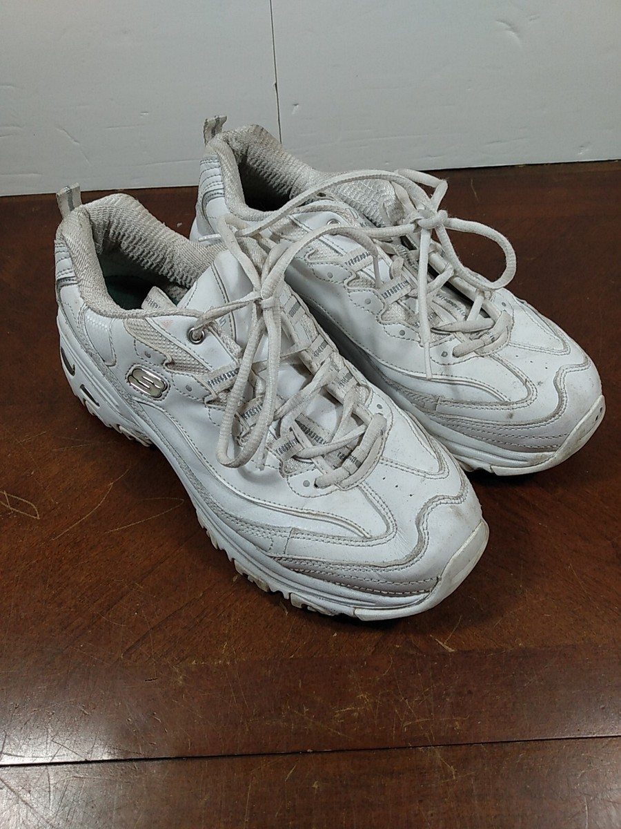 Skechers D’Lites White 11931WSL Fresh Start Sneakers Women’s Size 10 Fast  Ship!!