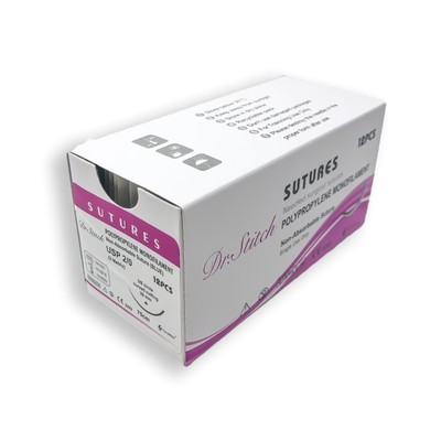 Polypropylene Monofilament Training Stitch Sutures, Pack of 12, Sterile Ready