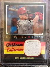 JT REALMUTO 2020 TOPPS HERITAGE CLUBHOUSE COLLECTION PHILLIES JERSEY PATCH RELIC