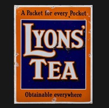 Lyons Tea ad metal Sign, Lyons Tea Plaque, Lyons Tea Sign