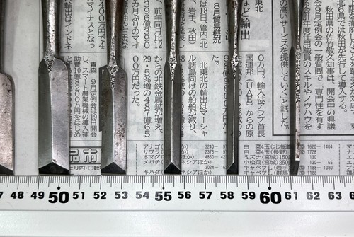 Vintage Japanese Chisel 10set Nomi /Hand Plane Saw Iron Hammer Hand Tool/d51 - Picture 4 of 24