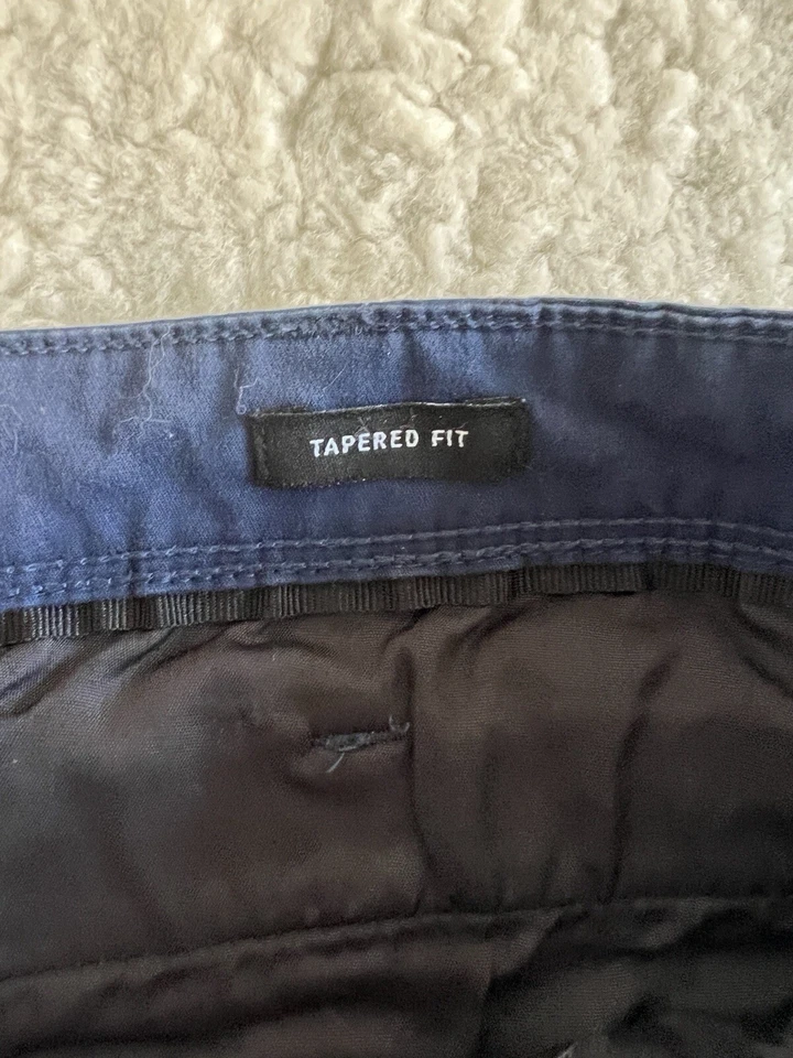 Kenneth Cole Pants Mens 34 X28 Blue Flat Chino Tapered Leg - Image 3 of 4