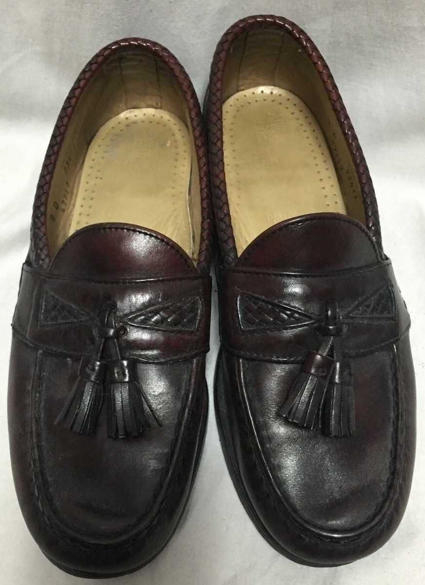Allen Edmonds 8656 Tassel Loafers Men Size 9.5 D Burgundy Woven Leather Allen Edmonds  main image 4