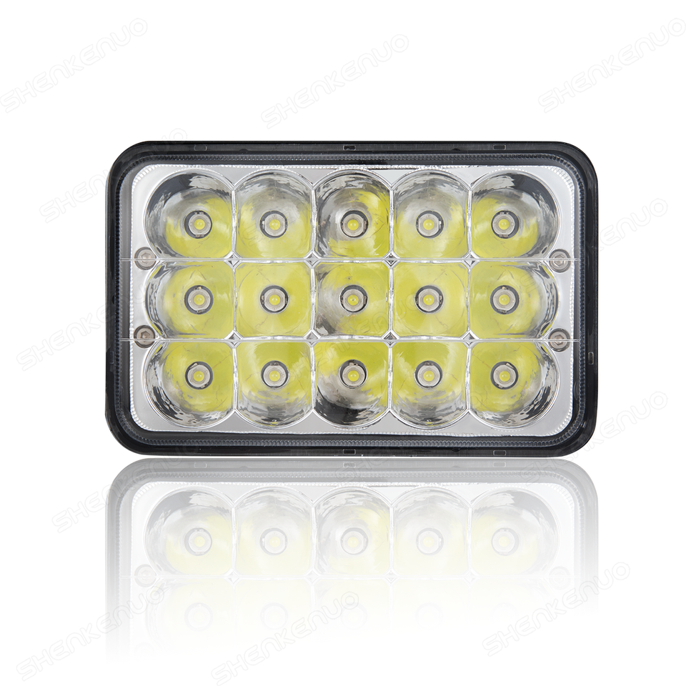 4PCS 4x6" LED Headlights DOT Hi/Lo Beam DRL For Chevy C10 Pickup truck