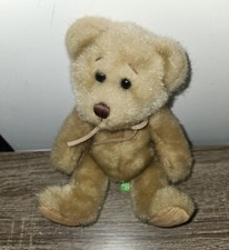 First  Main Minky Plush Teddy Bear Stuffed Animal Bow with Corduroy Feet 9"