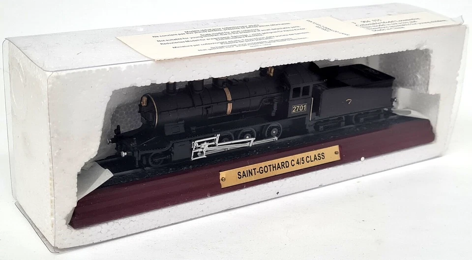 Locomotive Saint-Gothard C 4/5 Class Steam Model Train + Wooden Plinth  - Image 2 of 4